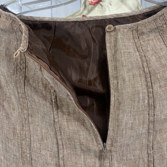 329. Mario Serrani 100%linen knee length skirt size 8 - Picture 8 of 10